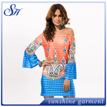 New Fashion Women Summer dress Slim Tunic Milk Silk print Floral dresses Casual Plus Size