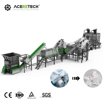 1-2t/h Plastic Scrap Washing Machine - PE PP Waste Plastic Recycling Plant Washing Line AWS-PP