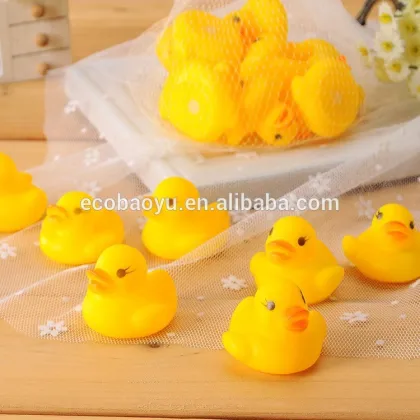 Baby Toys Rubber Little Blue Sounding Duck For Baby Washing Wholesale