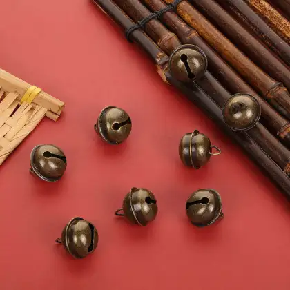 Colored Christmas Bells Hanging Copper Bells Decor