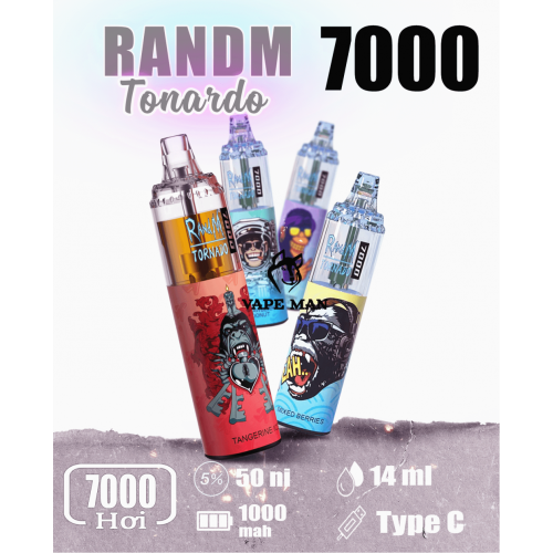 Randm Tornado 7000 Vape Puff RM Bars