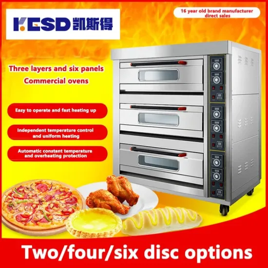 Restaurant Professional Pizza Cake Bread Electric Industrial Oven Bakery Built-in Ovens 3 Deck Baking Commercial Pizza Oven