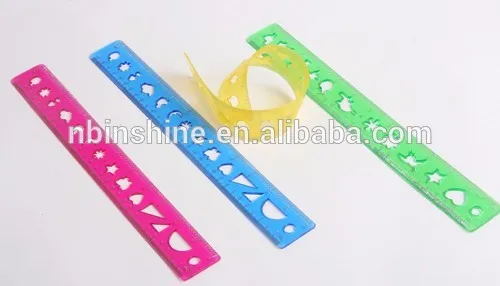 30cm flexible ruler,stencil ruler,bendy ruler,foldable funny ruler