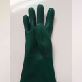 Guantes verdes de 65cm con acabado arena