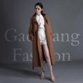 Dark brown double-sided cashmere coat