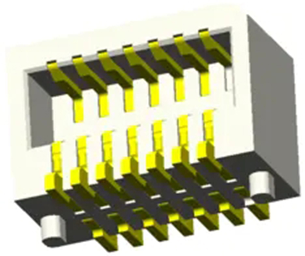 Female chassis connector H5.1 board-to-board