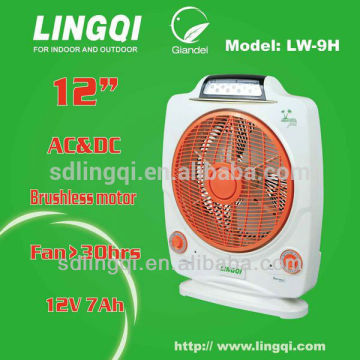 12 inch plastic material china rechargeable fan