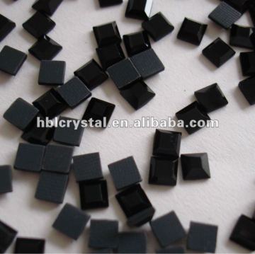 black fancy shape hot fix rhinestone