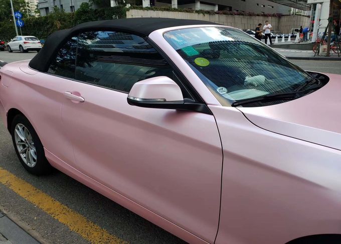 Pearl Matte Metallic Sakura Pink Car Film