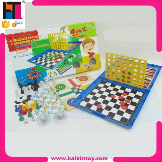 6 in 1 mini games chess board