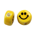 DIY Ceramic Beads Yellow Smiling Beads 10MM