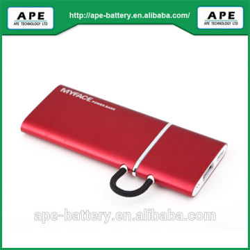 Portable battery power bank with dual outputs 5V/1A charge mobile phone