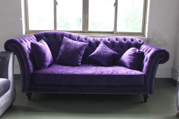 Living room furniture antique style three seat wooden frame tufted upholstery sofa furniture