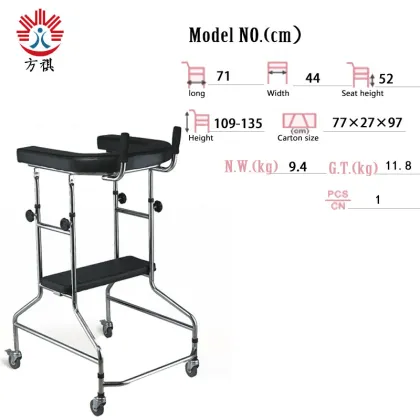 rollator walking folding with seat for disable