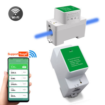 MITE 6in1 110V 220V Volt Amp Power Factor Ammeter DIN Rail AC Monitor Smart WiFi Electric kWh Power Energy Meter Support Tuya