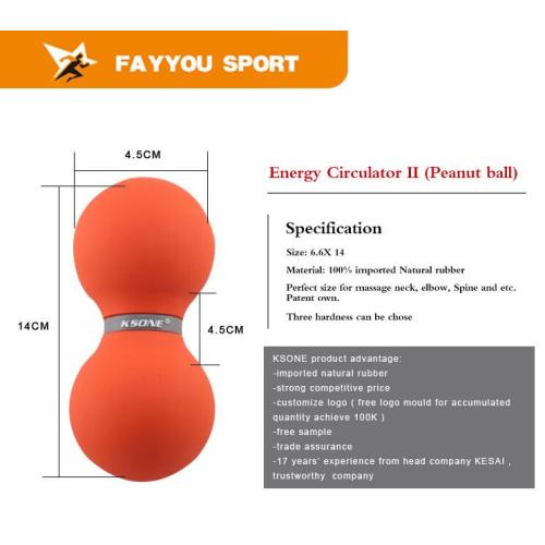 bola doble del lacrosse del masaje