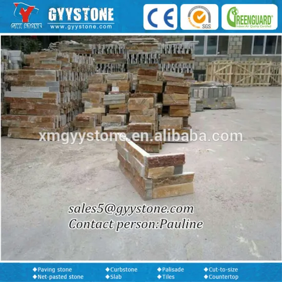 S1120 Rustic slate stone veneer ,wall calldding with corner shape
