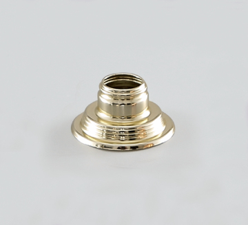 Deep gold aluminum collar for easy crimp sprayer