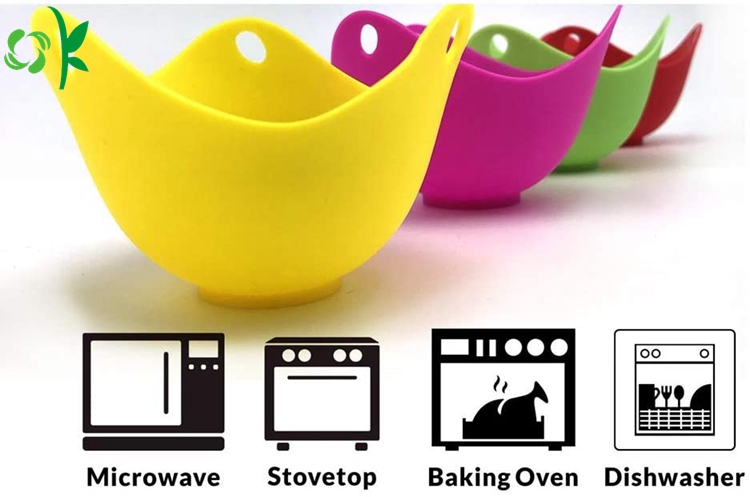 Silicone Egg Poaching Cups with Ring Standers