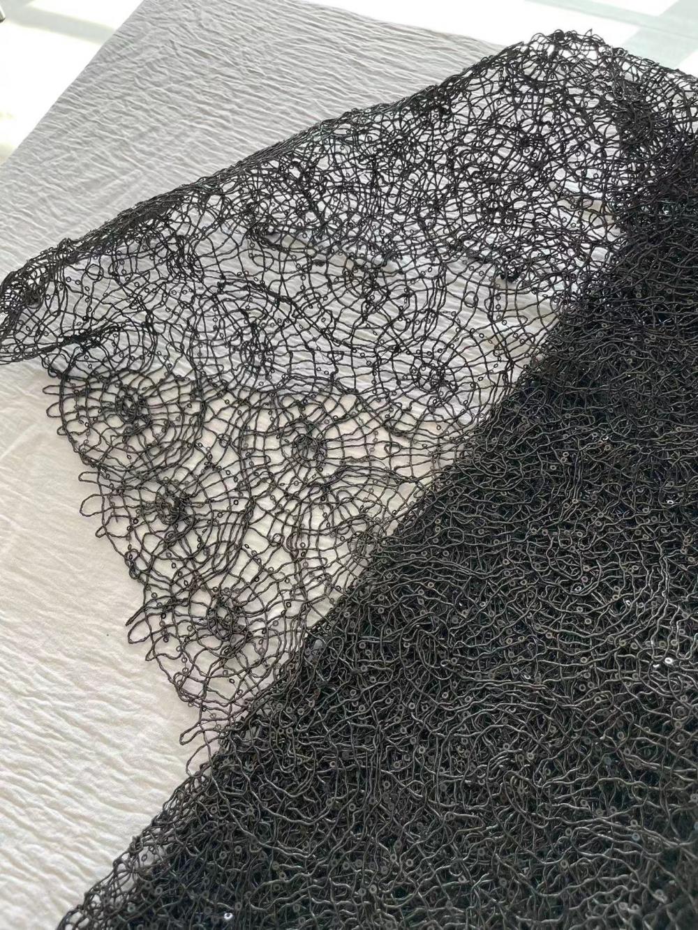 Tissu de broderie en maille d&#39;araignée