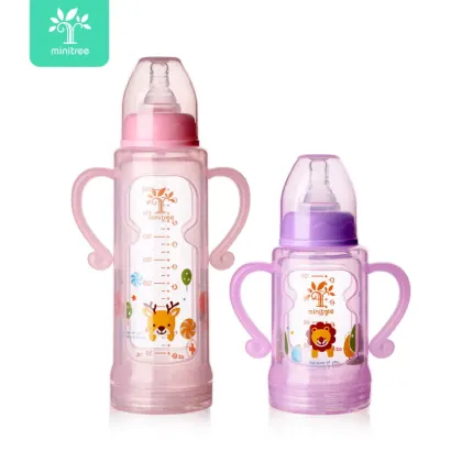 Glass Baby Feeding Bottle New Born Borosilicate Feeding Set 240ml Food Grade Baby Bottle