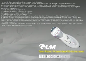 Oem Multifunction Handheld Colour Photon &amp; Ultrasonic Treatment Facial Beauty Equipment