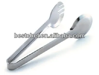 Stainless steel round Buffet Serving bread salad food tong