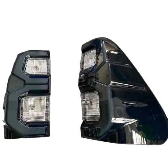 High-Quality Car Taillights for Toyota Hilux REVO/ROCCO 2020 - Black and White (Chinese Factory)