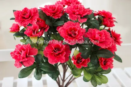 cheap flower plant, 40cm 7 heads artificial azalea flower bonsai, silk flower, plant flower, flower bush