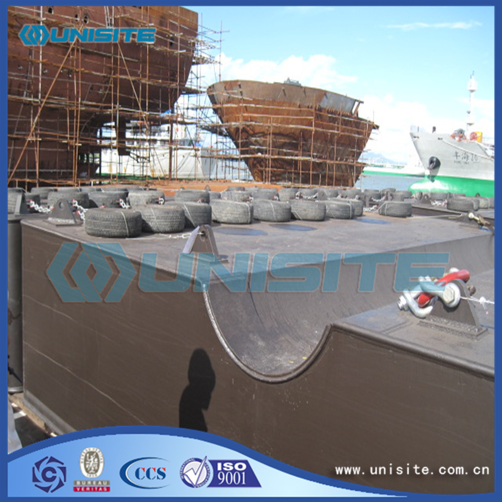 Steel boat pontoon for dredging and marine construction