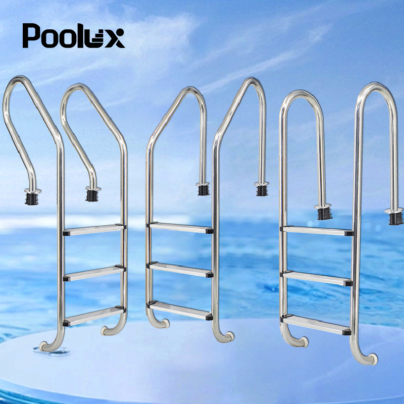 Doble nga gibag-on nga stainless steel pool hagdan nga paglangoy sa pool