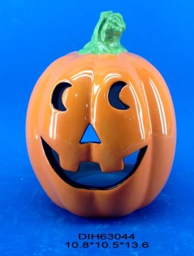 Halloween Decorative Ceramic Pumpkin Tealight Candle Holder