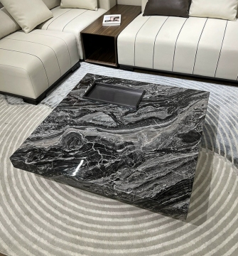 Modern Light Luxury Stone Rock Panel Coffee Table