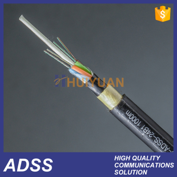 HUIYUAN 12 core PE 400m span adss fiber cable extender