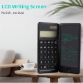 Calculatrice noire multifonction avec bloc-notes