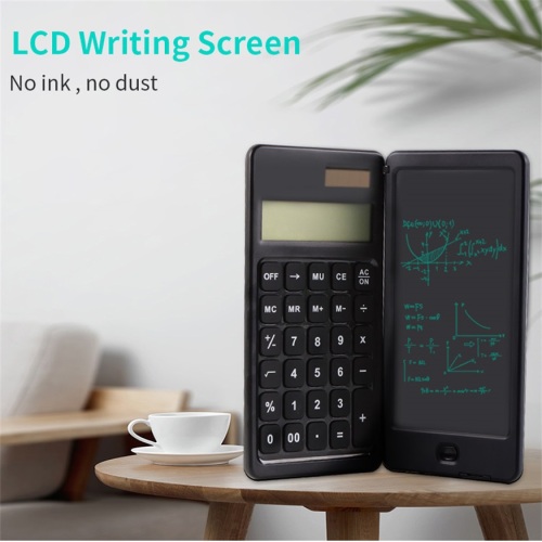 Multi-Function Black Calculator With Notepad