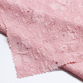 Tejido Jacquard arrugado de poliéster colorido de moda para vestido
