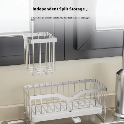 Standing Single-Tier Kitchen Storage Rack for Sink Faucet Accessories