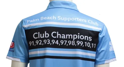 Custom Club Sublimated Cheap Blue Polo Shirts