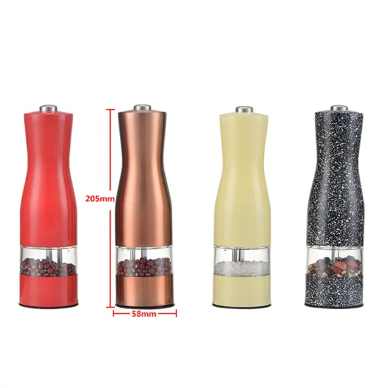 Hot Selling Wholesale Commercial Electric Pepper and Salt Grinders: Automatic Stainless Steel Models in Black