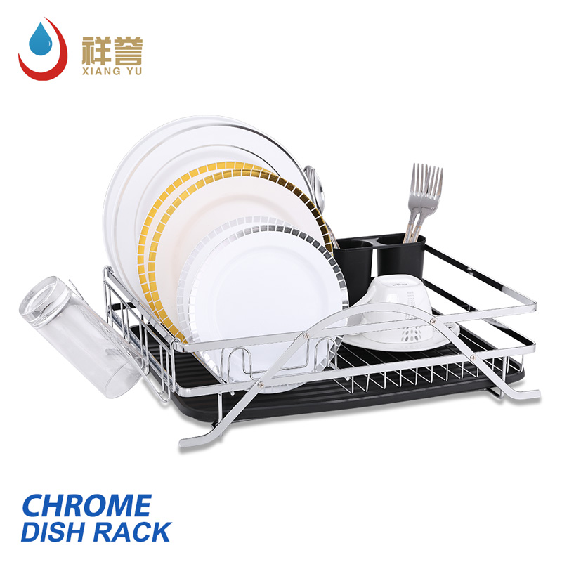kitchen chrome dish drying rack