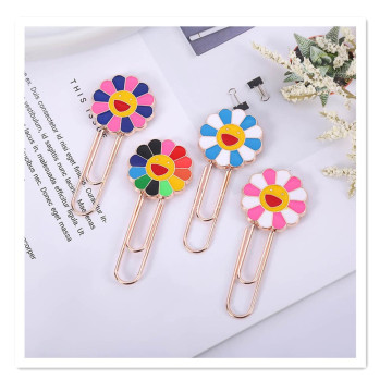 Creative Colored Sun Flower Paper Clips - Ready Stock Office Supplies