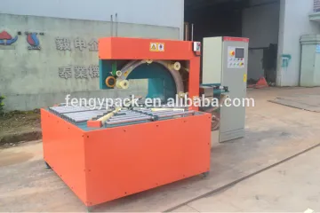 Horizontal wrapping machine for coil packing