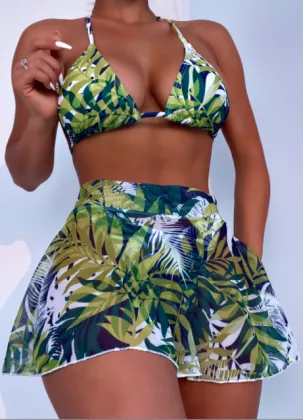 Floral swimsuit Skirt Swimwear Women sexy bikini