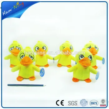 Customized custom embroidered plush duck toy with funny emojis