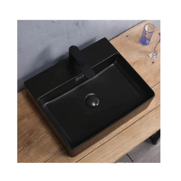 Matte Black Bathroom Wash Basin - Above Counter Ceramic Sink