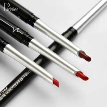 Pudaier 17 Color Waterproof Lip Liner Pencil with Lipstick-Shaped Pen