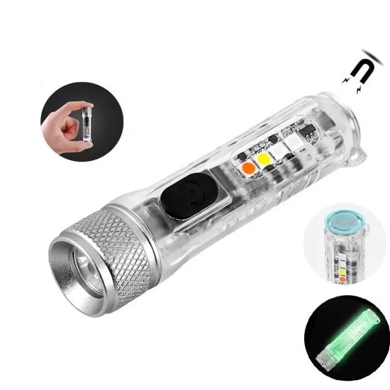  Waterproof Rechargeable Pocket Flashlight: Strong Torch Light, Super Bright LED EDC Mini Lantern