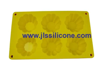 6 Sunflower Silicone Baking Molds Cake Bake Pan 