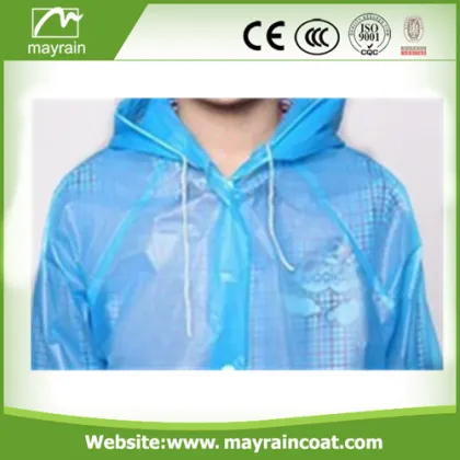 Blue Color PE Raincoat